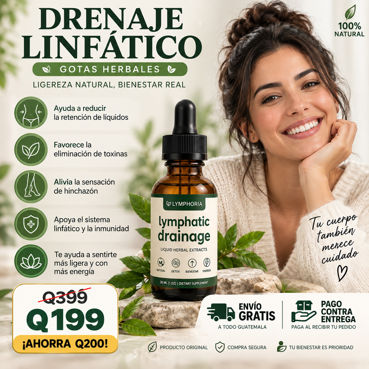 Lymphoria™ – Gotas para Drenaje Linfático Natural
