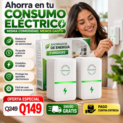 Ahorrador de Energía Inteligente – ¡Fácil de Usar! (2 Unidades)