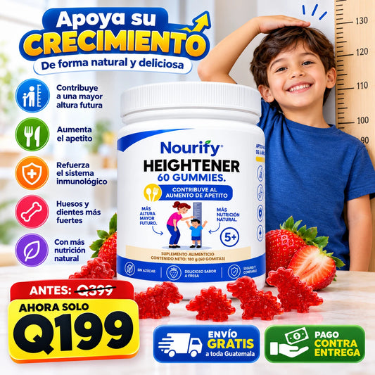 Nourify Heightener – ¡Nutrición para Crecer Fuertes y Sanos!