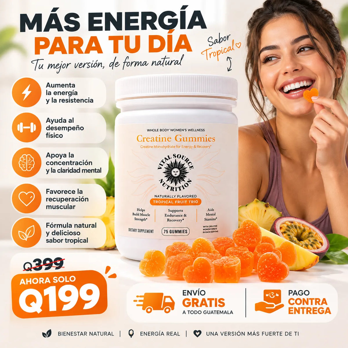 Creatine Gummies Mujer – Energía y Fuerza Cada Día