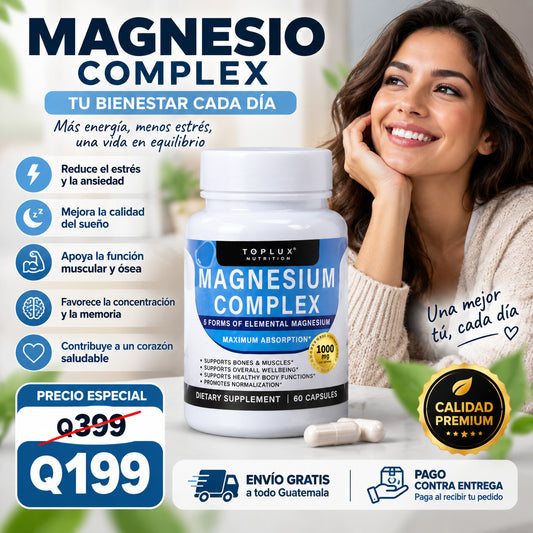 Magnesium Complex – 5 Formas de Magnesio | 60 Cápsulas