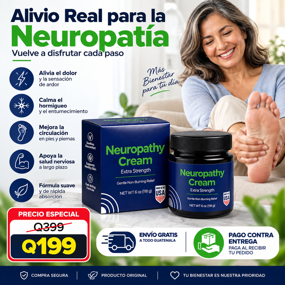 Neuropathy Cream™ – Crema para Neuropatía Extra Fuerte